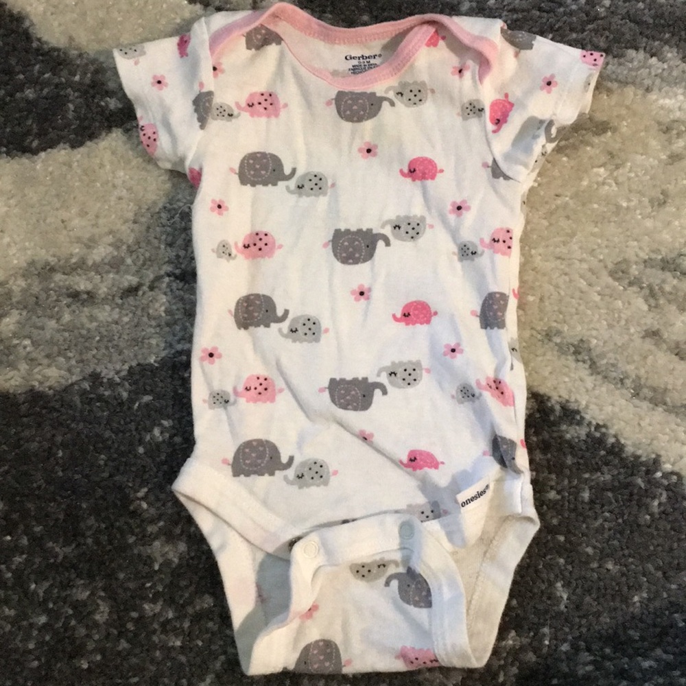 Gerber 0-3M elephant one piece
